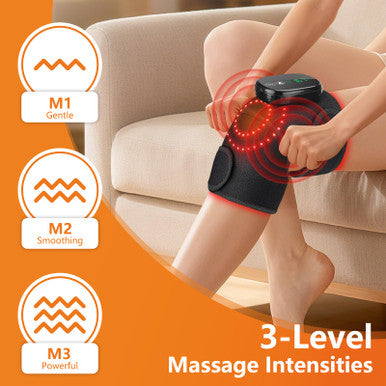 Edifolly Cordless Knee Heating Pad Knee Massager With Heat And Vibration Rechargeable Heated Knee Brace With 3 Heat Levels And 3 Massage Modes