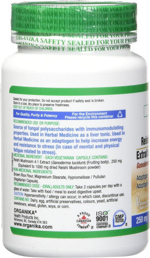 Organika Mushroom Extract - Reishi 180 Vcaps