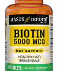 Mason BIOTIN 5000MCG 60 per Bottle
