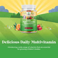 Natures Craft Delicious Daily Kids Multivitamin Gummies - Multivitamin for Kids Immunity Support Gummies with Vitamins A C D3 E B Zinc - Kids Vitamins Gummy Multivitamin Formula - Halal Gelatin and Gluten