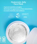 Korean Skin Care Hyaluronic Acid Jelly Mask Korean Face Mask Skincare K Beauty Face Masks Contains Rice Bran Rosehip Vitamin B5 Anti Aging Spa Hydro Gel Face Mask for Plump Glowing Skin 2oz