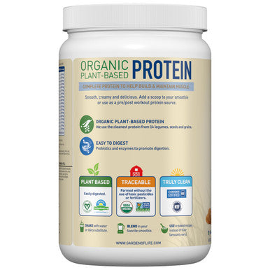 Garden of Life Vegan Protein Powder - Snickerdoodle Cookie - 20G Plant Protein Bcaas Probiotics & Digestive Enzymes - Gluten-Free Non-Gmo