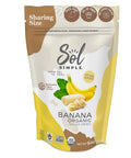 SOL SIMPLE Regenerative Organic Certified, Dried Banana | 6oz Snack Pack | One Ingredient | Vegan | Non-GMO | No Added Sugar | Dried Fruit No Sugar