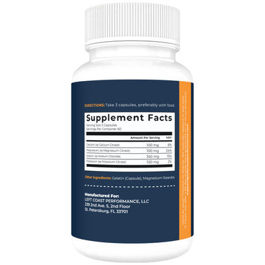 Left Coast Performance Keto Electrolyte Supplement 180 Capsules. Electrolyte Pills for Ketogenic Diet. Magnesium Potassium Sodium Calcium. Keto Tablets for Hydration Support* by Left Coast Performance