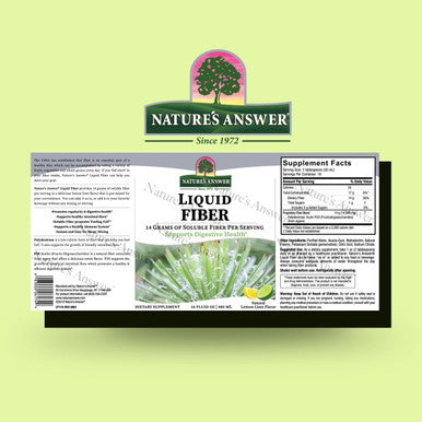 Nature'S Answer Fiber Drink 16oz Liquid | Lemon Lime Flavored | Supports Digestion | Gluten- Non-GMO Vegan No Artificial Flavors or Preservatives | Single Count