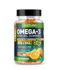 Built Nature Omega 3 Fish Oil Gummies With Epa & Dha From Wild Fish - Triple Strength Omega 3 Fish Oil Gummy, Supports Healthy Heart, Brain & Immune System, Burpless & Natural - 120 Gummies, 60 Day Supply