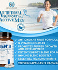 Multivitamin For Men - Supports Energy & Overall Health - Essential Daily Vitamins For Men, Biotin, Magnesium, Zinc & Antioxidant For Immune Health - Non-Gmo Men Multivitamin Supplement, 120 Caps