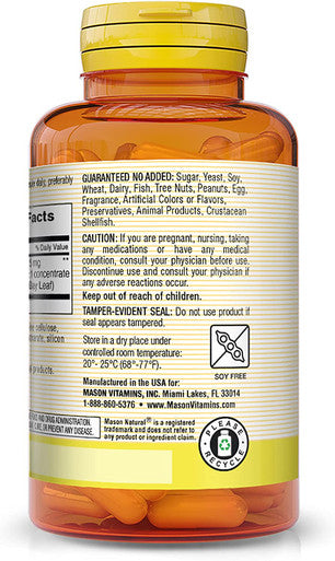 Mason Natural Whole Herb Bay Leaf - Antioxidant, for General Wellness, Herbal Supplement, 60 Capsules (Pack of 3)