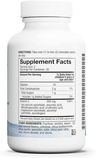4Life Life C - Features 7 Active Forms of Natural Vitamin C for Immune Support Increased Nutrient Absorption and Antioxidant Benefits - Citrus Flavor - 60 Chewable Tablets