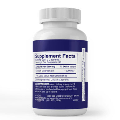 PURE ORIGINAL INGREDIENTS Sodium Bicarbonate (100 Capsules) Always Pure