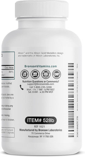 Bronson Selenium 200 Mcg Yeast Chelated Amino Acid Complex - Essential Trace Mineral With Superior Absorption, 250 Vegetarian Capsules