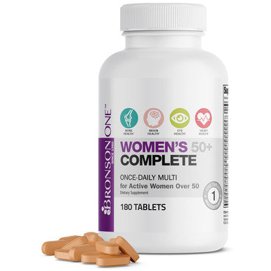 Bronson One Daily Women S 50+ Complete Multivitamin Multimineral, 180 Tablets