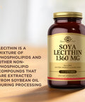 Solgar Soya Lecithin 1360 Mg - 100 Softgels - Source Of Choline - Gluten & Dairy Free - 100 Servings