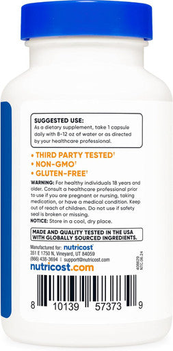 Nutricost Milk Thistle Capsules 300Mg, 120 Capsules (80% Silymarin) - Gluten-& Non-Gmo