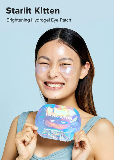 I Dew Care Hydrogel Eye Patch - Starlit Kitten, 5 Ea + Skincare Set - Vitamin To Glow Pack Bundle