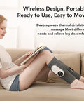 Lingteng Leg Massager For Circulation And Pain Relief Calf Air Compression Massager With Heat Leg Massager With 3 Intensities 3 Modes Easy To Use Muscle Relaxation s (Pair)