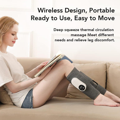 Lingteng Leg Massager For Circulation And Pain Relief Calf Air Compression Massager With Heat Leg Massager With 3 Intensities 3 Modes Easy To Use Muscle Relaxation s (Pair)
