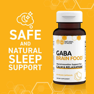 Natural Stacks GABA (60ct) and MoodBiotic Probiotics (30ct) for Deep Relaxation, Calmness, Better Mood, Gut Health - 3rd Party Lab Tested, Gluten-Free, Highly Bioavailable, Paleo-Friendly