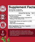 Natures Craft Extra Strength Tart Cherry Capsules - Tart Cherry Extract Capsules 7500mg Non-GMO Tart Cherry Fruit Equivalent per Serving - Advanced Uric Acid Cleanse and Joint Support Supplement - 240 Capsules