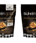SUKRIN GOLD 100% Natural Sugar Brown Sugar Substitute with Erythritol & Stevia Brown Sugar Zero Calorie Sweetener Granulated Gluten NonGMO Kosher Blood Sugar Vegan Keto Friendly