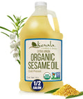 Kevala Organic Extra Virgin Sesame Oil ÃƒÂ¢Ã¢â€šÂ¬Ã¢â‚¬Å“ 17.5 lb, Body Care and Hair Care | High Smoke Point Vegetable Oil for Cooking and Baking, Made with Organic Sesame Seeds, Non-GMO, Kosher, Skin Care Uses