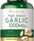 Carlyle Garlic Supplement With High Allicin | 180 Caplets | Odorless Garlic Pills | Vegetarian, Non-Gmo, Gluten Free