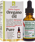 Island Nutrition , Oregano Oil Organic Liquid Drops - 100% Pure & Undiluted - Usda-Certified Organic (1 Oz) 75% Carvacrol - Grown In Spain - Immune Support Supplement With Oil Of Oregano.