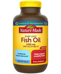 Nature Made Burp-Less Fish Oil 1200mg, 360mg Omega-3, Liquid Softgels 200 ea