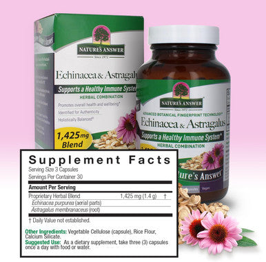 Nature'S Answer Echinacea & Astragalus | Supports a Healthy Immune System | Vegan Non-GMO & Kosher |Capsules 90Ct