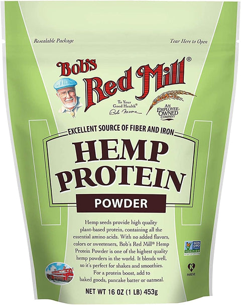 Bob's Red Mill Resealable Hemp Protein Powder 16 Ounce (Pack of 2)