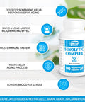 Supersmart Senolytic Complex Contain Quercetin Bromelin NMN Fisetin Anti Aging Anti Inflammatory Supplement NonGMO Gluten Free 90 Vegetarian Capsules