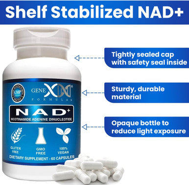 Genex Formulas Nad+ 250Mg Serving 60 Capsules Nicotinamide Adenine Dinucleotide (Actual Nad+ Not A Precursor) (1)
