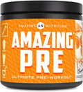 Amazing Nutrition PRE | Ultimate Pre-Workout Supplement | 30 Servings Powder | 2.5 Grams BCAA Per Serving (30 Servings Natural Orange)