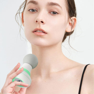 2.0In4.5In - Mini Electric Handheld Massager Wand, Powerful 6 Speed Vibration Modes,Cordless Handheld And Portable,Suitable For Shoulder,Neck And Back Massage-White