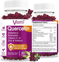 Quercetin Gummies, Quercetin With Vitamin C Zinc, Bromelain, Elderberry And Vitamin D, Immune Support Adults Kids, Women Men 120 Gummies Chewable