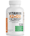 Bronson Vitamin K2 (Mk7) With D3 Supplement Non-Gmo Formula 5000 Iu Vitamin D3 & 90 Mcg Vitamin K2 Mk-7 Easy To Swallow Vitamin D & K Complex, 120 Capsules