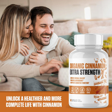 EPN Supplements Organic Ceylon Cinnamon Extra Strength | #1 Rated Natural Cinnamon Pill Supplement | Antioxidant, Improve Cognitive Function & Overall Health For Men & Women, 1200Mg - 60 Capsules