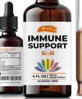 SIRUNES Immune Booster - Immunity Support Multivitamin - Vitamin C And D3, Elderberry, Zinc, Ecea, Ginger, Turmeric - Antioxidant, Energy And Vigor, Brain Boost, Stress Relief (Immune Support 4 Fl Oz)
