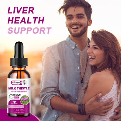Alliwise Liver Health Support Liquid, 1000Mg Milk Thistle 80% Silymarin Extract & 250Mg Dandelion Root Extract, Liver Cleanse Detox & Repair Fatty Liver Formula, Vegan, Non-Gmo And All-Natural