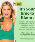 Bloom Nutrition Superfood Greens Powder Stick Packs Digestive Enzymes with Probiotics and Prebiotics Gut Health Bloating Relief for Women Chlorella Green Juice Mix 12 SVG Variety
