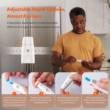 Ihealth Gluco+ Wireless Smart Blood Glucose Monitor Kit With App, 100 Glucometer Strips, 100 Lancets, 1 Blood Sugar Monitor, 1 Lancing Device, Portable Diabetes Testing Kit For Home Use