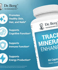 Dr. Berg Trace Minerals Enhanced Complex - Complete With 70+ Minerals Including 10 Mg Of Zinc - Dietary Supplement - 60 Capsules