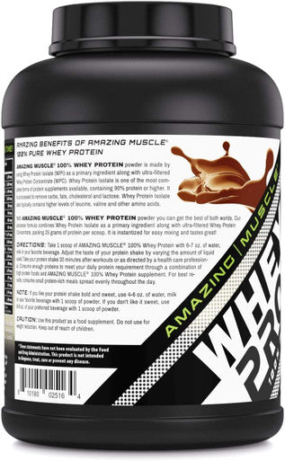 Amazing Nutrition Muscle 100% Whey Protein Powder Advanced Formula with Whey Protein Isolate Along with Ultra Filtered Whey Protein Concentrate (Cookie & Cream 5 Lb)