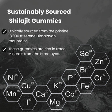 Pure Himalayan Shilajit Resin Potency Gummies Supplement For Men & Women 1000Mg Sugar 85+ Trace Minerals Immumity, Energy, Vitality & Brain Natural Raspberry Flavor (60 Count)