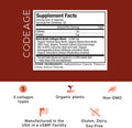 Codeage Organic Bone Broth Collagen Peptides Capsules Supplement Grass Fed Beef Bone Broth -Range Chicken Bone Broth Turmeric & Ashwagandha - Collagen Types I II III - Non-GMO - 180 Capsules