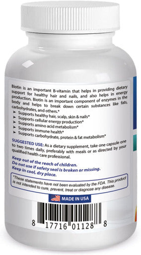 Best Naturals Maximum Potency Biotin 10000 Mcg For Healthier And Longer Hair Growth Support Formula 200 Count
