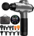 Toloco Massage Gun, Muscle Massage Gun Deep Tissue, Percussion Massage Gun With 12 Replacement Heads, Super Quiet Portable Electric Massager For Athletes, Treatment, Relax, Carbon