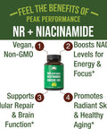 Nicotinamide Riboside Nr Supplement Nmn Alternative Nad Supplement + Niacinamide For Nad+ Levels As We Age Third Party Tested Non Gmo Gluten Free Vegan Nr Vitamin Supplements For Women And Men 30 Capsules