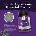Natures Craft 5 HTP Supplement 5-Hydroxytryptophan - 5HTP 100mg per Serving Gentle Herbal Sleep and Mood Enhancer - 5-HTP 100 mg per Serving Mood Supplement and Sleep Support Capsules from Griffonia Simplicifolia