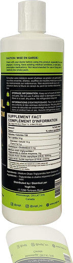 Yogti Canadian Brand Natural 100% Pure Mct Oil, 16 ounce